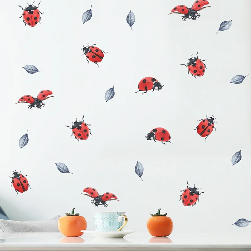 Diy мультяшный стикер Божья коровка женский декоративный дом для гостиной Декор