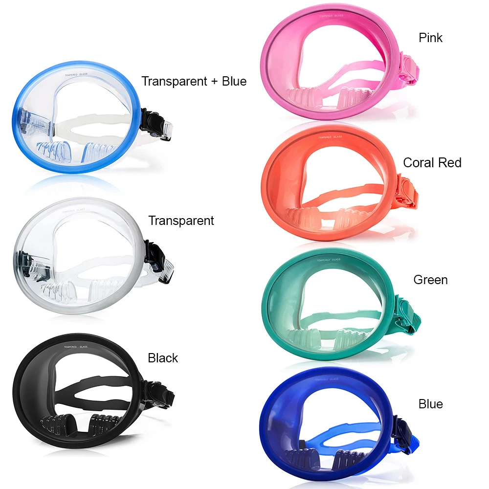 

180 Wide View Scuba Diving Mask Big Frame Watertight and Anti-Fog Lens for Best Vision Underwater Snorkeling Full Diving Mask