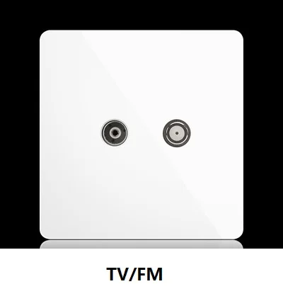 TV FM 86 Тип, стандарт США, Великобритании, настенный выключатель, 1 банда, 2 банды, 3 банды, 4 банды, 1Way, 2Way, настенный светильник, переключатель, 20A, 45A, розетка переменного тока, британская розетка - Цвет: TV FM