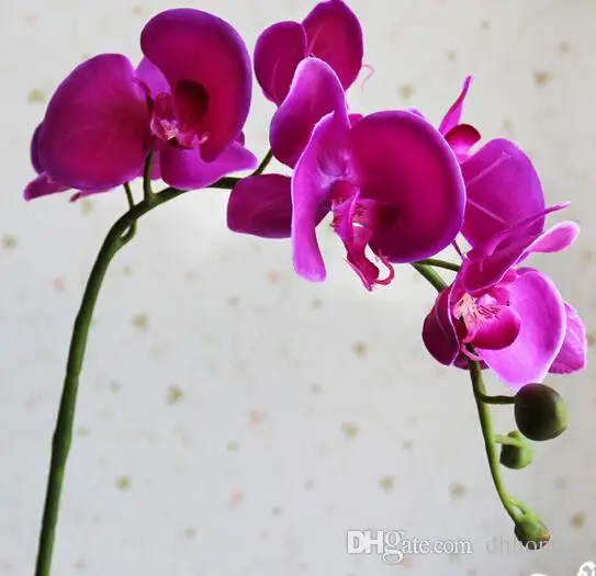 Koop 78Cm Kunstmatige Vlinder Orchidee Bloem Zijden Phalaenopsis Bruiloft Thuis Diy Decoratie Nep Bloemen