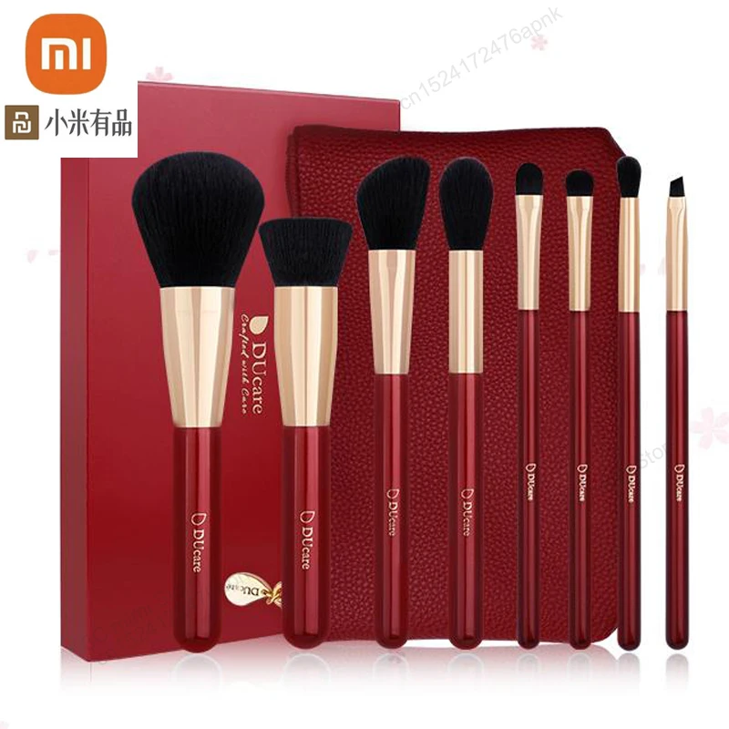 

Кисть для макияжа xiaomi Ducare/Agate красная, Премиум кисть для теней для век, набор мягких кистей для пудры и румян, инструмент для макияжа