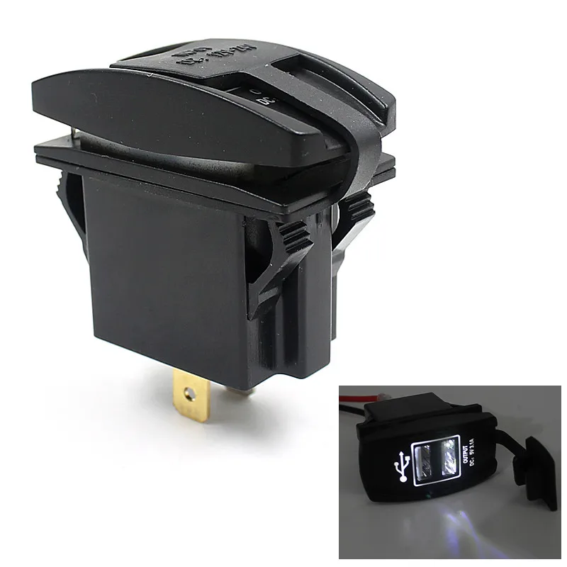 12V 24V Авто Лодка аксессуары Dual USB Автомобильное зарядное устройство адаптер