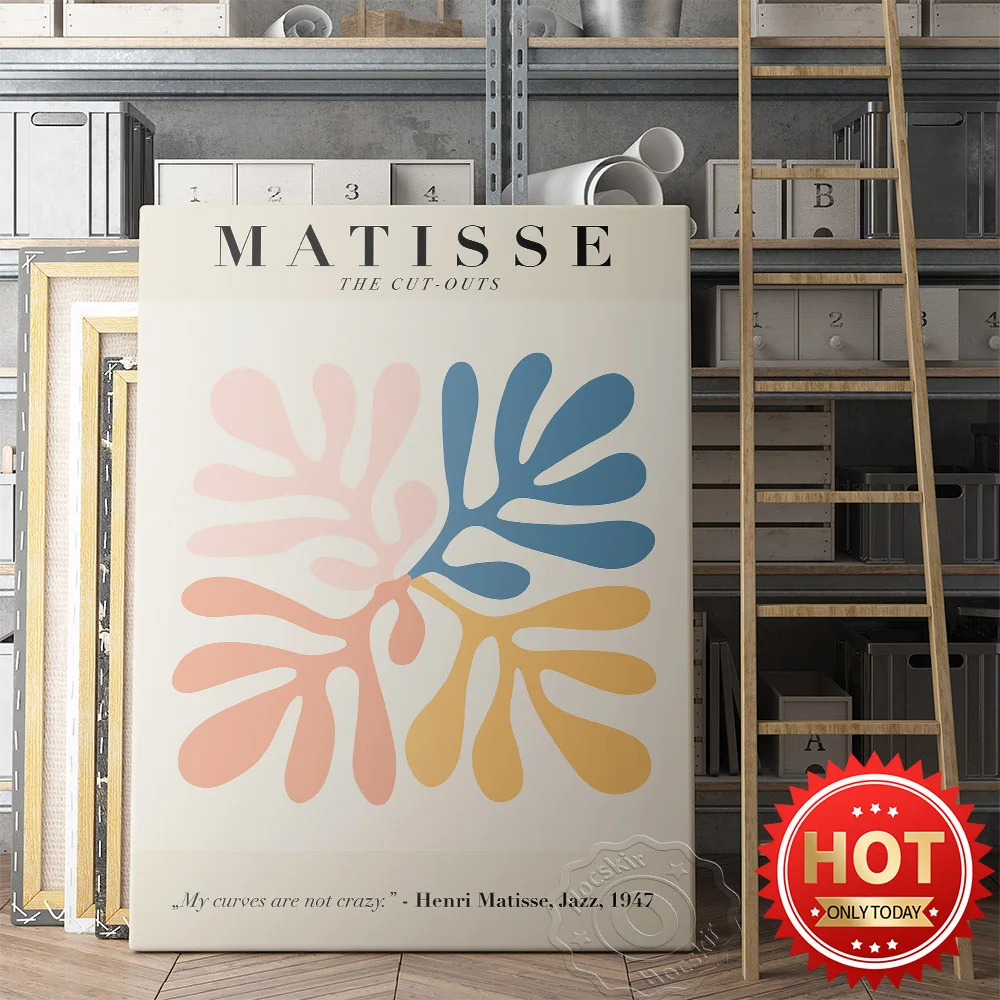 

Henri Matisse Exhibition Museum Poster, Henri My Curces Are Not Crazy Wall Picture, Matisse Fauvism Vintage Art Decor Prints