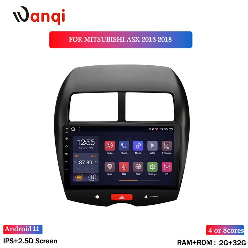 

Автомобильная Мультимедийная система wan qi, 2 Гб ОЗУ, 32 Гб ПЗУ, экран 10,1 дюйма, Android 11, для Mitsubishi ASX (2013-2018), DVD, GPS-навигация