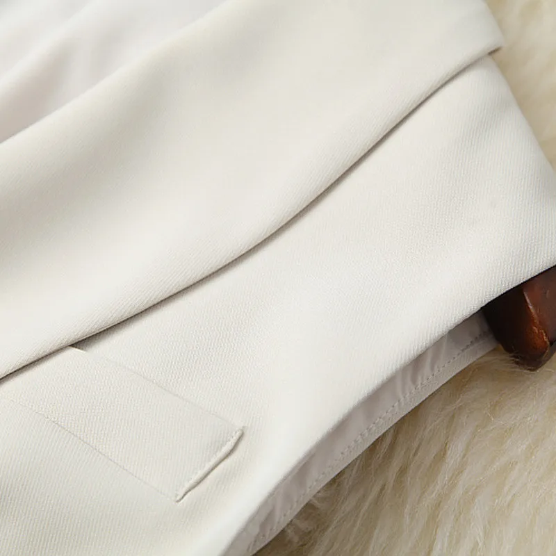 

Summer Elegant Lady Office Business Two Piece Outfits Shawl Collar Solid Blazer Vest and Shorts Matching Sets for Women Twinset