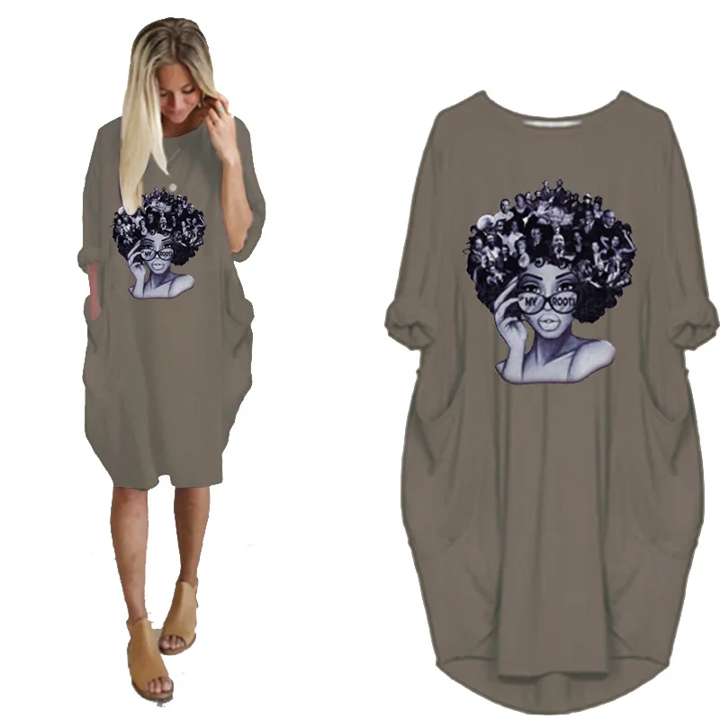 

Autumn Women Dresses Cartoon Loose Women Plus Size Mini Dress Casual Mujer Fashion Korean Dress