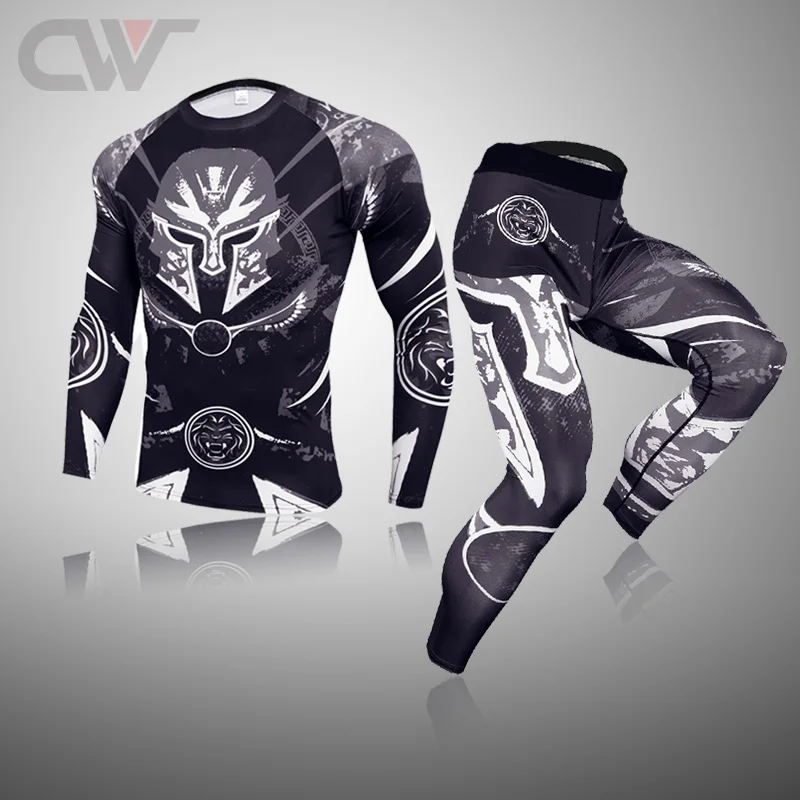 

2022 Men's Thermal Underwear Set MMA Tactics Leggings Spartan Costume Compression Long Johns Men Winter Brands Men Clothing