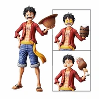 28cm anime figurines one piece 2nd generation three forms star eyes eating meat monkey d luffy pvc action figure collection mode
