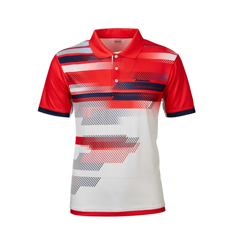 Kawasaki для мужчин Бадминтон рубашка дышащий светло голубые футболки с коротким