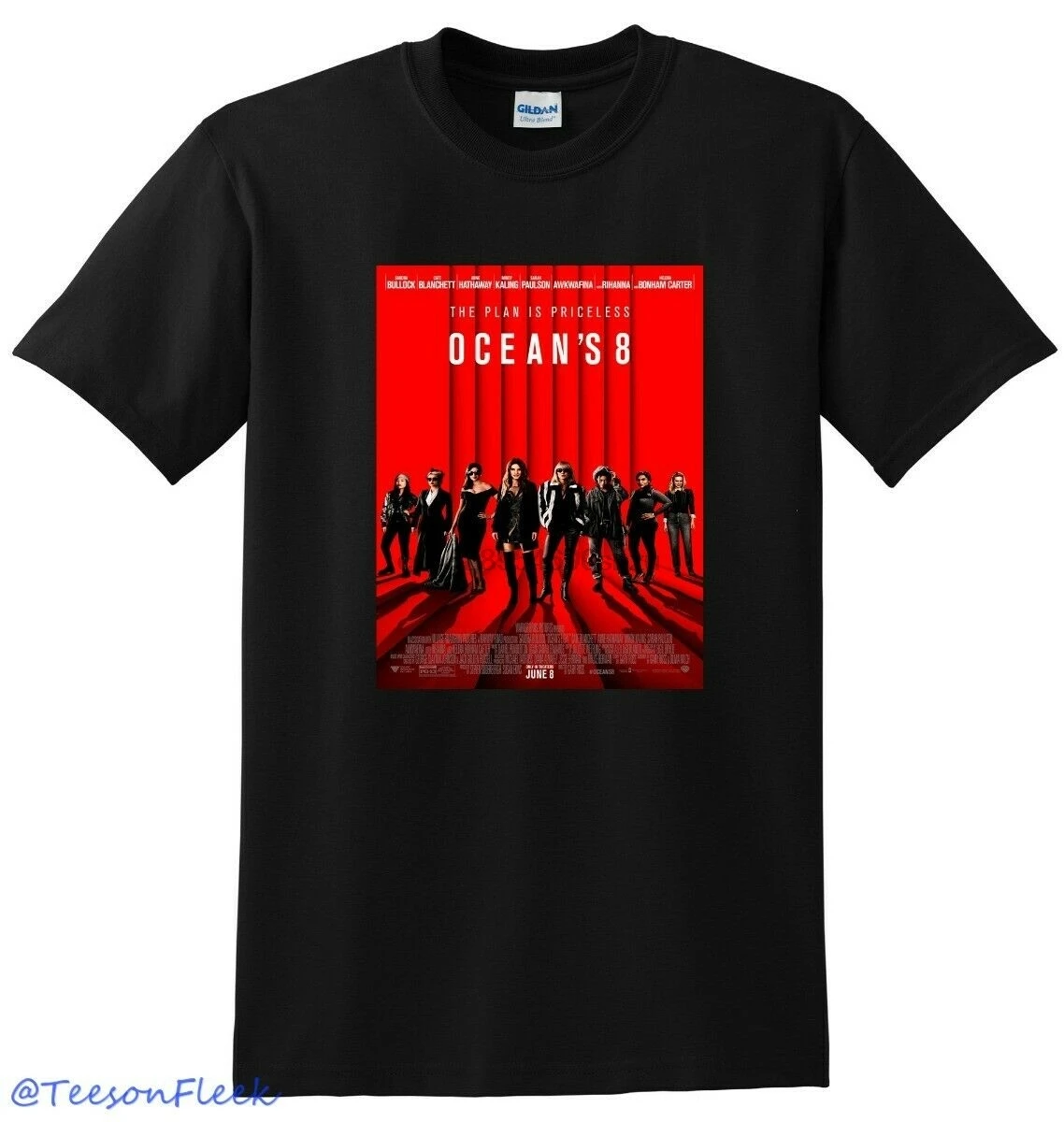 

NEW OCEANS 8 T SHIRT oceans eight movie poster tee SMALL MEDIUM LARGE or XL
