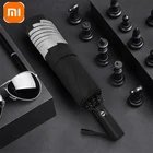Складной автоматический зонт Xiaomi, дорожные зонтики с защитой от дождя и ветра, для бизнеса