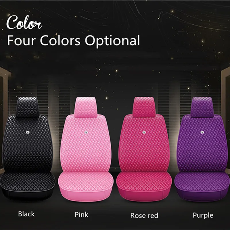 

New Arrival All-inclusive Crown Cushion Small Rhombus Four Seasons Leather Five-seat Car Seat Cushion Covers Ornaments