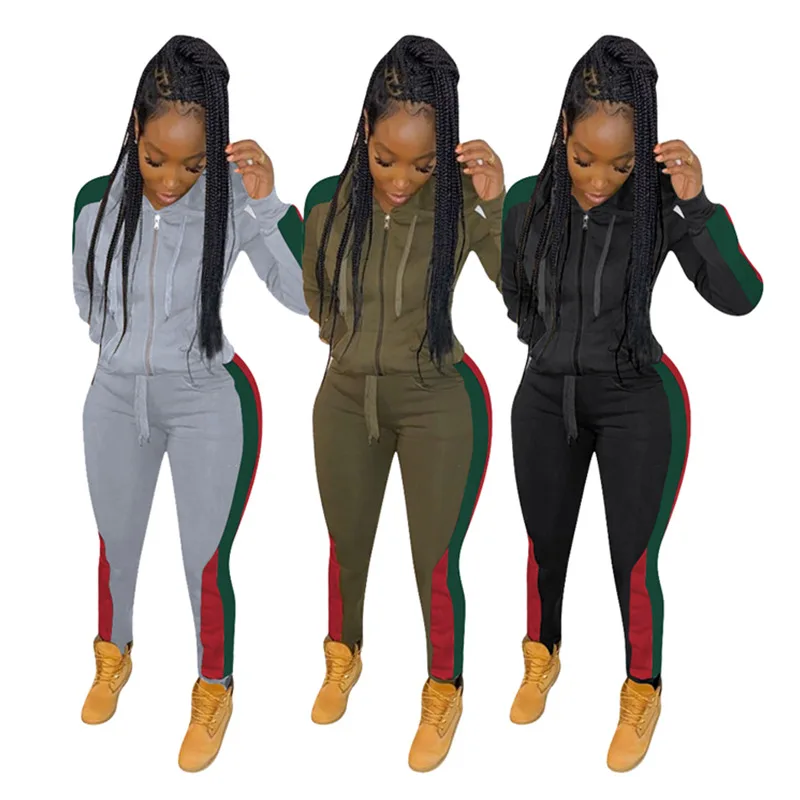 Женские повседневные зимние спортивные комплекты из двух предметов большого