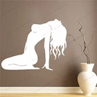 Современная сексуальная женская поза искусство сексуальная женщина наклейки на стену голое силуэт виниловая наклейка на стену виниловый Декор для спальни Waterproof CX1008