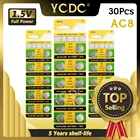 AG8 391 SR1120W SR55 TR1120 Щелочная монетная Cell кнопочные батареи для часов x30 щелочная батарея AG8 LR1120 191 V381 V391