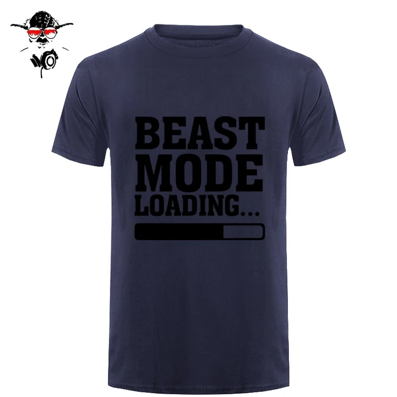 Мужская футболка с надписью BEAST MODE LOADING Новая Модная хлопковая короткими рукавами