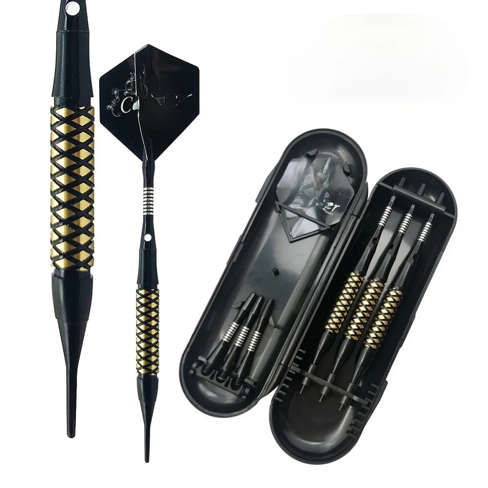 

3pcs/set of Professional Soft Tip Darts Double Helix 18g Soft Electronic Dart Set with PET Tail Wing Entertainment Game Dart Set