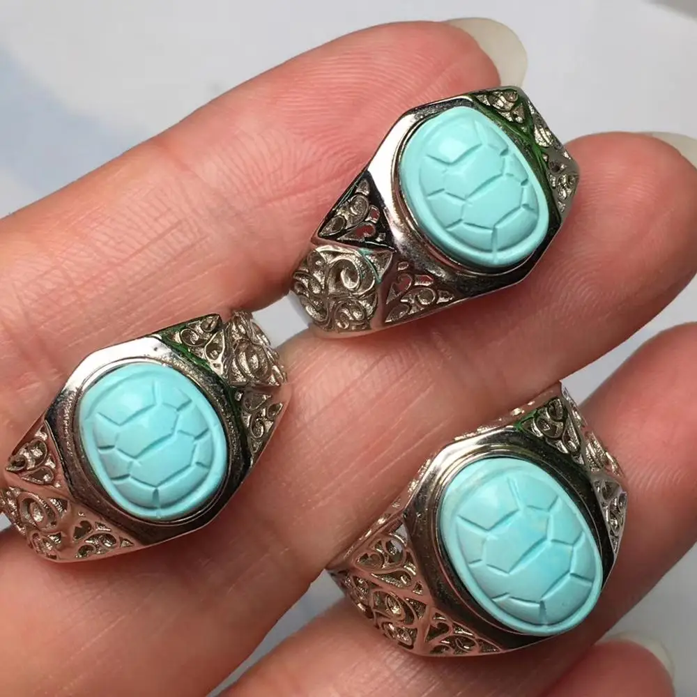 Натуральный естественный бирюзово зеленый кристалл регулируемое женское кольцо