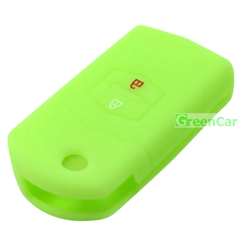 1 шт. 2 кнопки светящийся силиконовый чехол для ключей от машины Mazda M3 Axela M6 Atenza M5 CX7