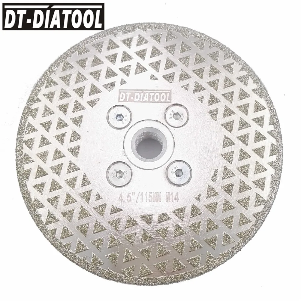 DT-DIATOOL 1 шт. 4," /5"/" /9" двусторонний алмазный отрезной диск с электролитическим покрытием и шлифовальный диск гранит мраморный диск круглопильного станка камнерезный диск