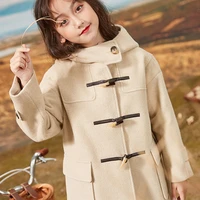 girls woolen coat jacket cotton%c2%a0outwear 2021 sweet warm thicken plus velvet winter teenager furs school childrens clothes