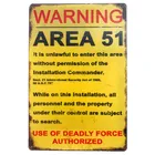Предупреждение зона 51 металлическая табличка, винтажная жестяная вывеска, настенный постер, бар, гараж, домашний декор, винтажный Настенный декор