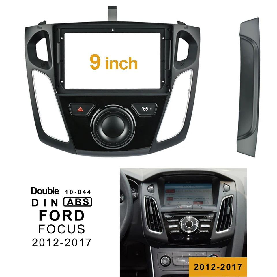 

Рамка для автомобильного DVD-проигрывателя, адаптер для аудиосистемы, комплекты отделки приборной панели, 9 дюймов, для FORD FOCUS 2012-2017, двойной Din...