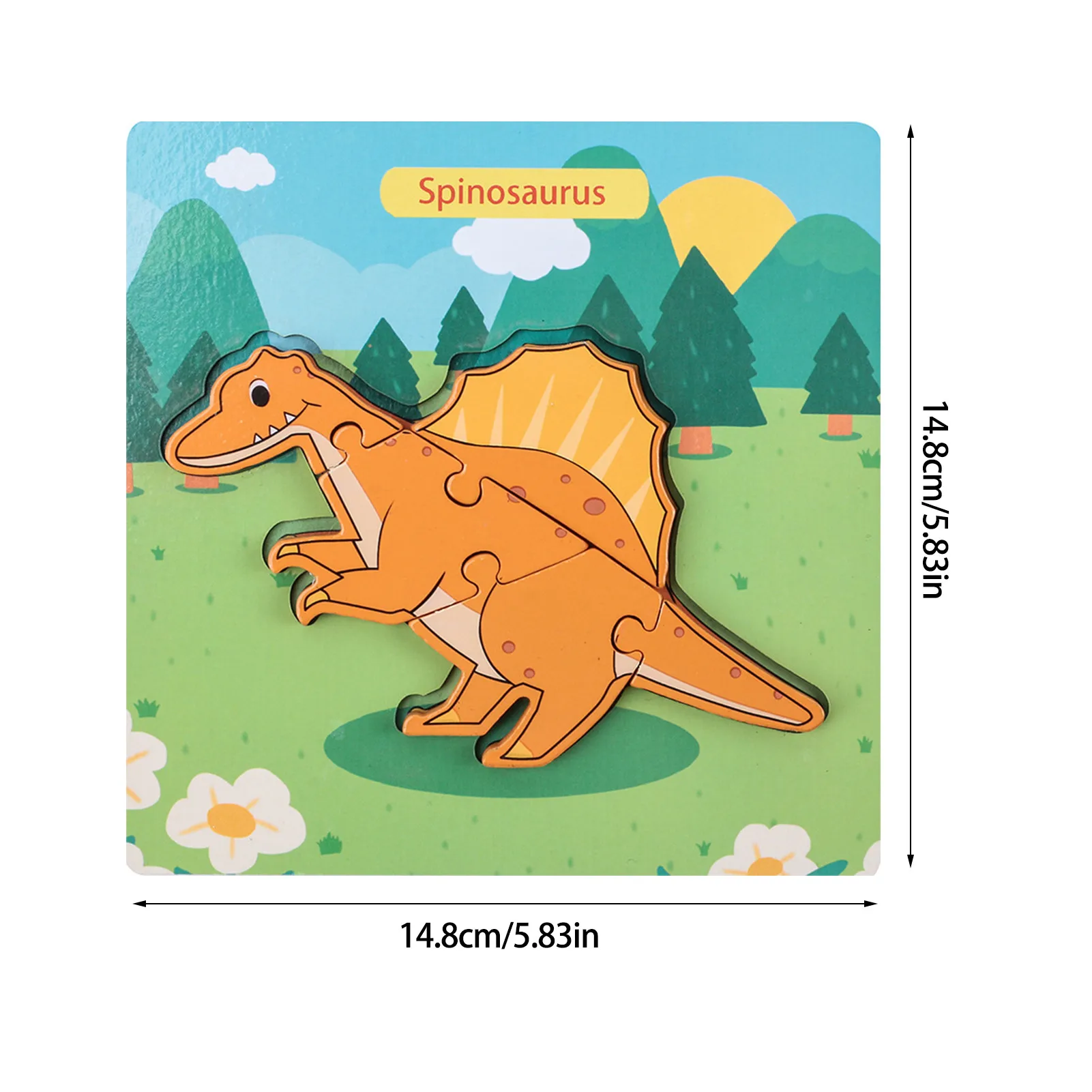 

1 Pcs Cute Colorful Wooden Jigsaw Educational 3D Cartoon Puzzles For Gifts Kids Early Learning Education