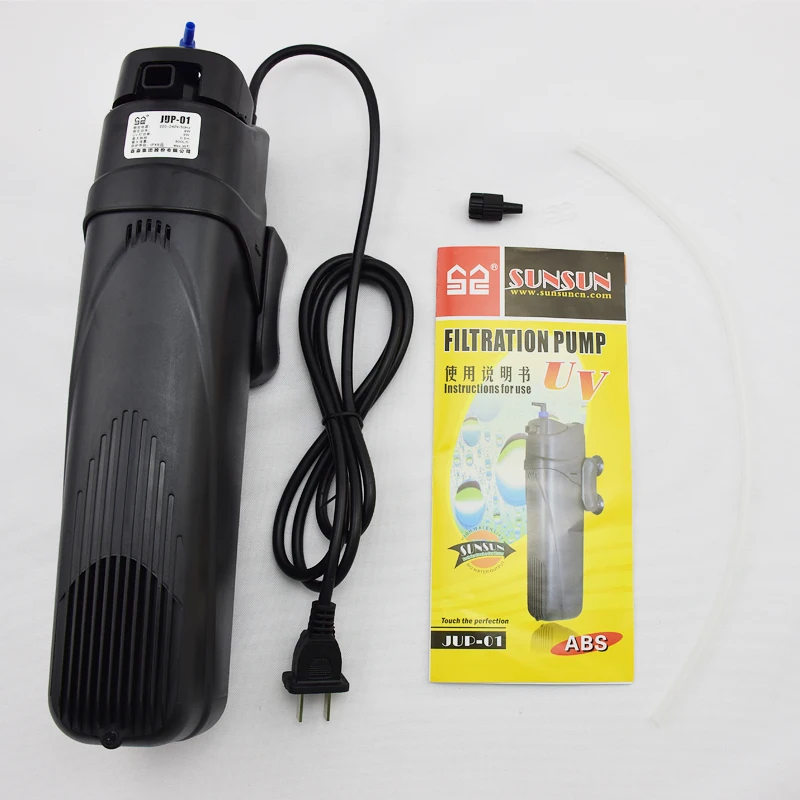

Sterilizer Pump for Filter Water Circulating Air Increase Sterilize Lamp Remove Algae Deodorize Fish Tank 220V 5/8W Aquarium UV
