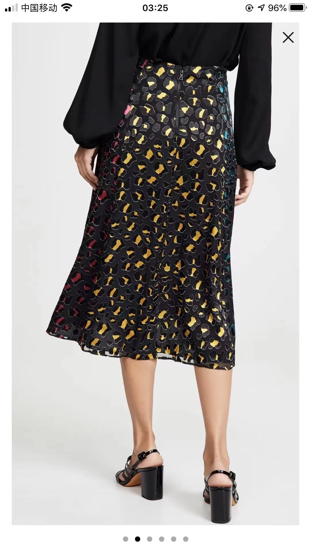 

2021 New Summer Women Fashion A-line Multi Colorful Patchwork Gauze Mid-calf Skirts High Quality