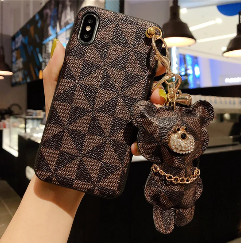 Милый чехол для телефона с объемным подвесным медведем Iphone 11 Pro X Xs Max Xr 10 8 7 Plus