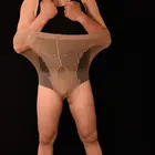 Размера плюс, мужские колготки до 100 кг, сексуальные блестящие колготки, мужские чулки, прозрачное Эротическое белье для геев