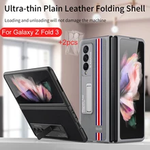 Luxury Magnetic Stand Foldable Case For Samsung Galaxy Z Fold 3 5G Leather Phone Back Cover For Samsung SM-F926W Coque Capa