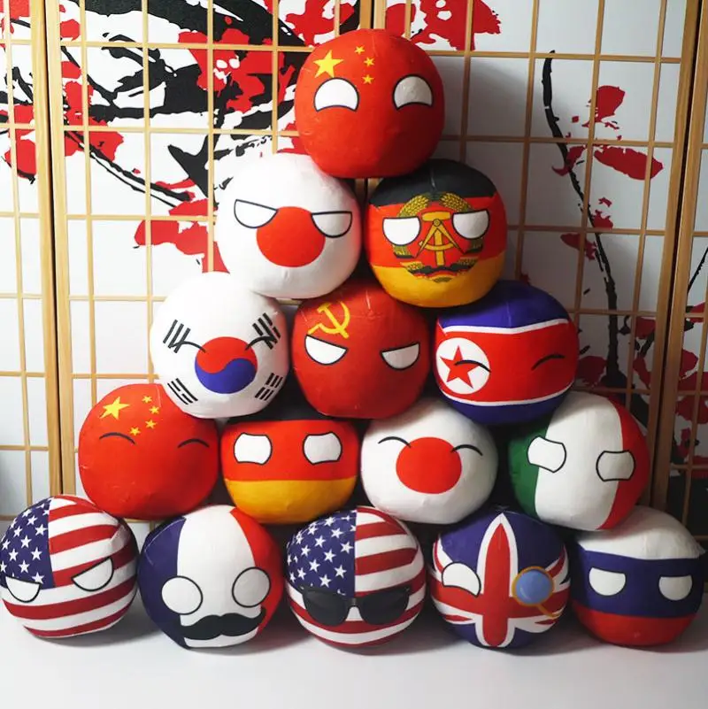 Polandball плюшевая кукла земляной шар СССР США Франция Россия Великобритания Япония