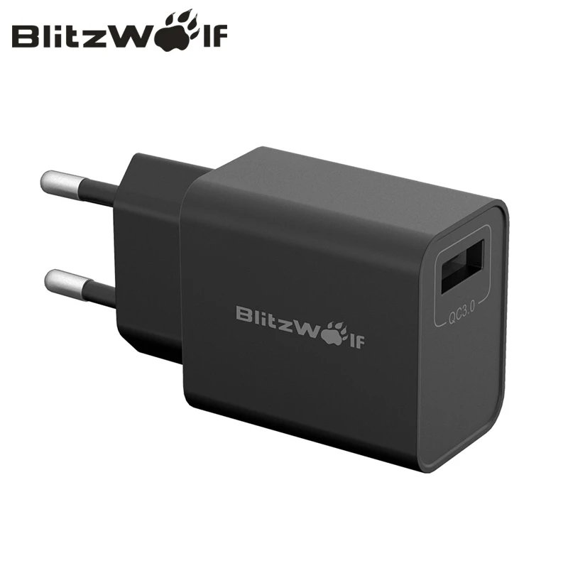 Зарядное устройство BlitzWolf BW S9 18 Вт USB QC3.0 FCP AFC BC1.2 US/EU/AU/UK быстрое зарядное для iPhone