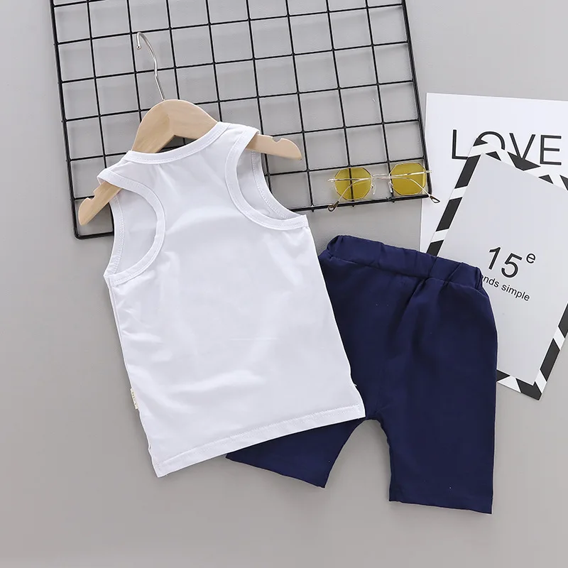 Летняя мода Детская Хлопковая одежда для маленьких мальчиков и девочек жилет с