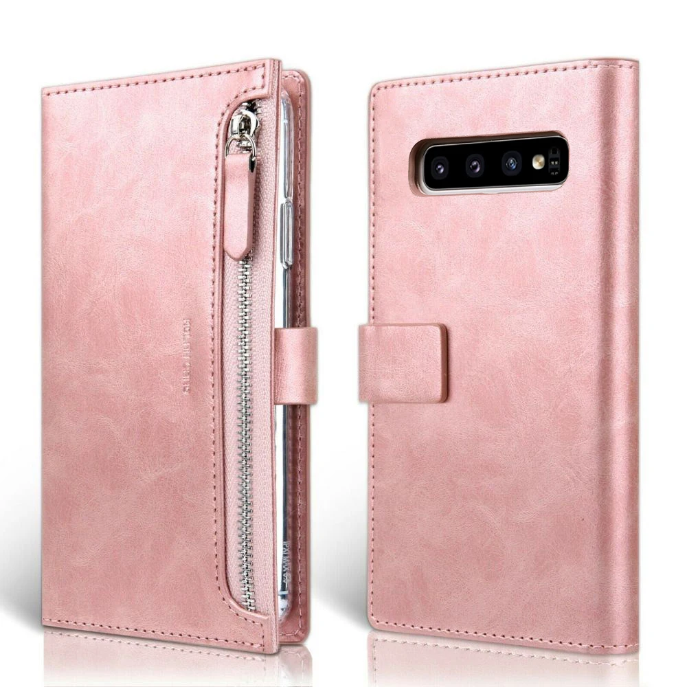

Luxury Card Holder Wallet Case for Samsung Galaxy S20 Ultra 5G S10 Plus S9 S8 A21s Leather Zipper Flip Magnetic Phone Bag Cover