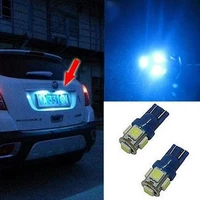 2pcsset dc 12v white blue t10 5 led 193 168 w5w car side wedge tail light lamp bulb for car parking led license plate lights