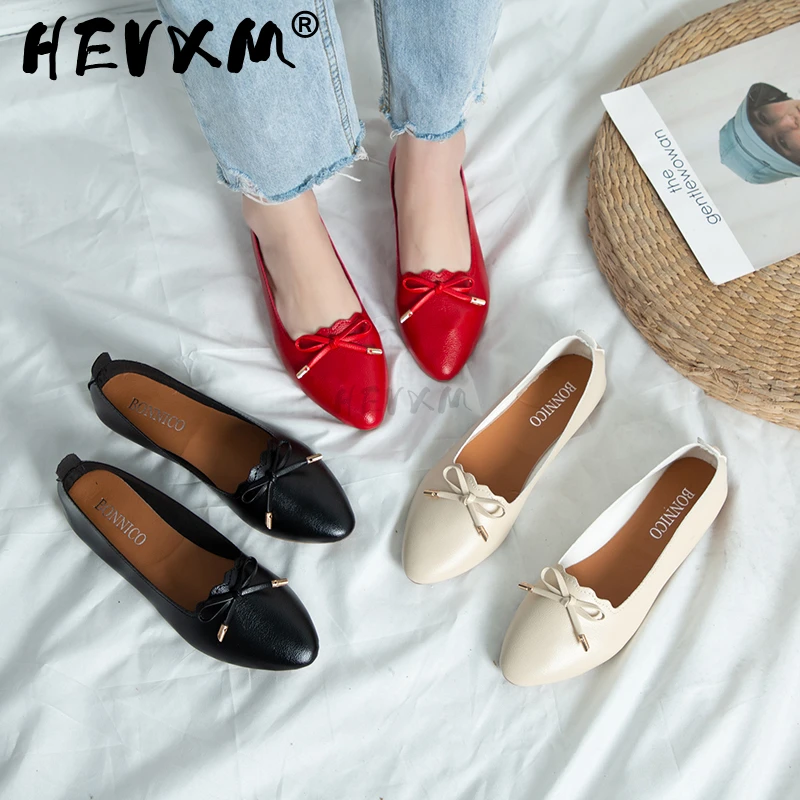 

Новинка 2022, женская обувь, женские лоферы, кожаная повседневная обувь на плоской подошве, без застежек, с бантом, лодочная обувь, женская обу...