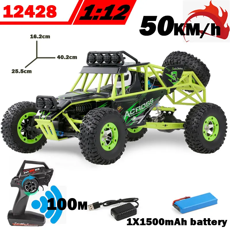 

WLtoys 12428 RC автомобиль 4WD 1/12 2,4G 50 км/ч высокоскоростной гусеничный автомобиль с дистанционным управлением внедорожник Новогодний подарок