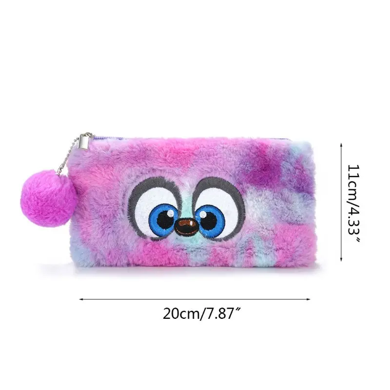

Kawaii Plush Ball Pencil Bag Pen Case Makeup Pouch Coin Purse Storage Bag School Supplies Stationery
