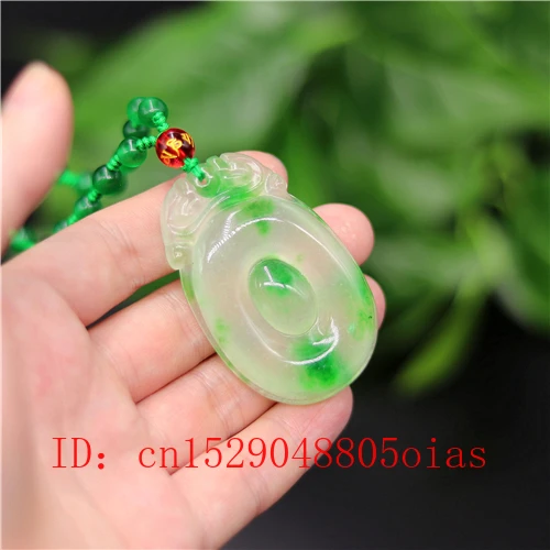 Натуральный зеленый изумруд нефрит Дракон кулон бусины ожерелье очарование