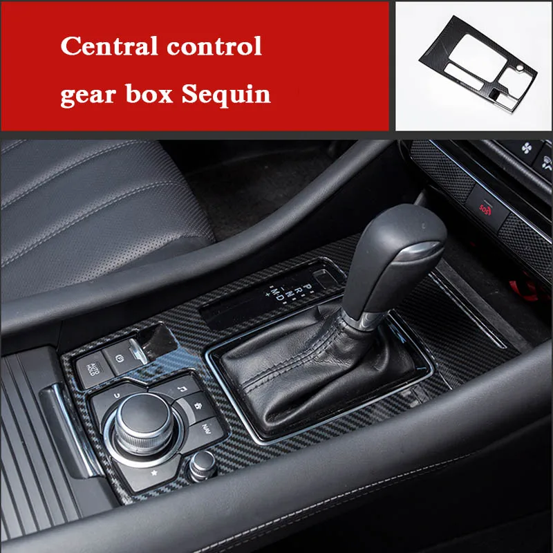 

Car Styling ABS Carbon For Mazda 6 Atenza 2019-Present Gear Box Panel Cover Sequin Internal Decorations Car Stickers Accessories