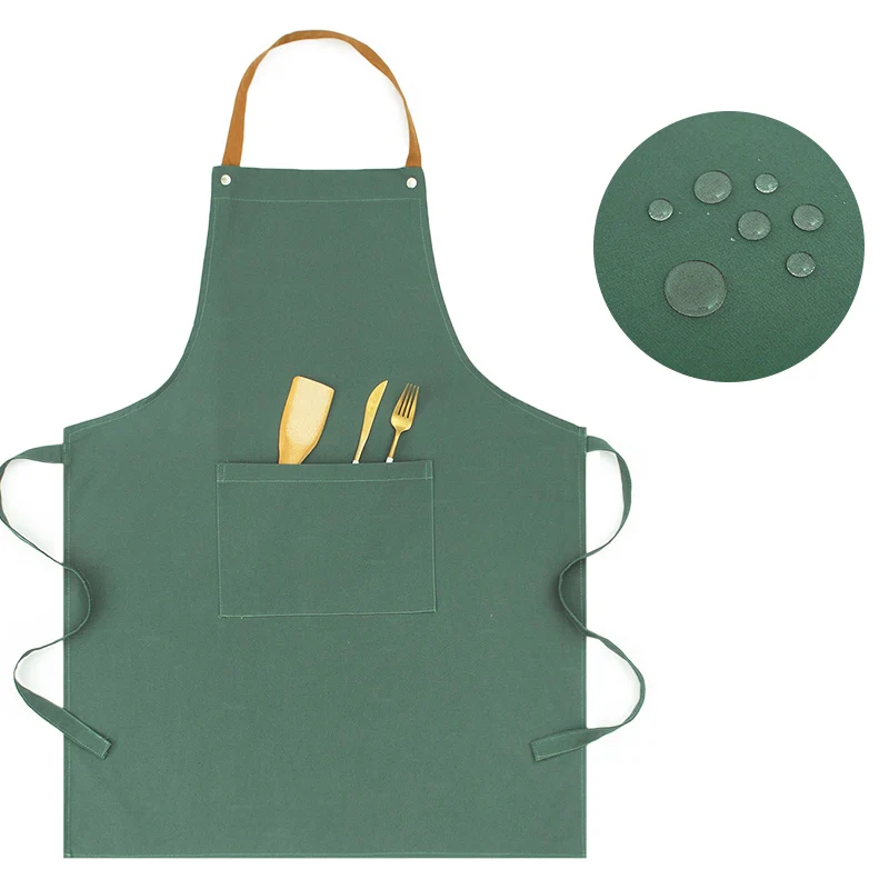 

Manicure Milk Tea Shop Apron Work Clothes Pinafore Women and Men Household Kitchen Waterproof Oil-proof Smock Overalls