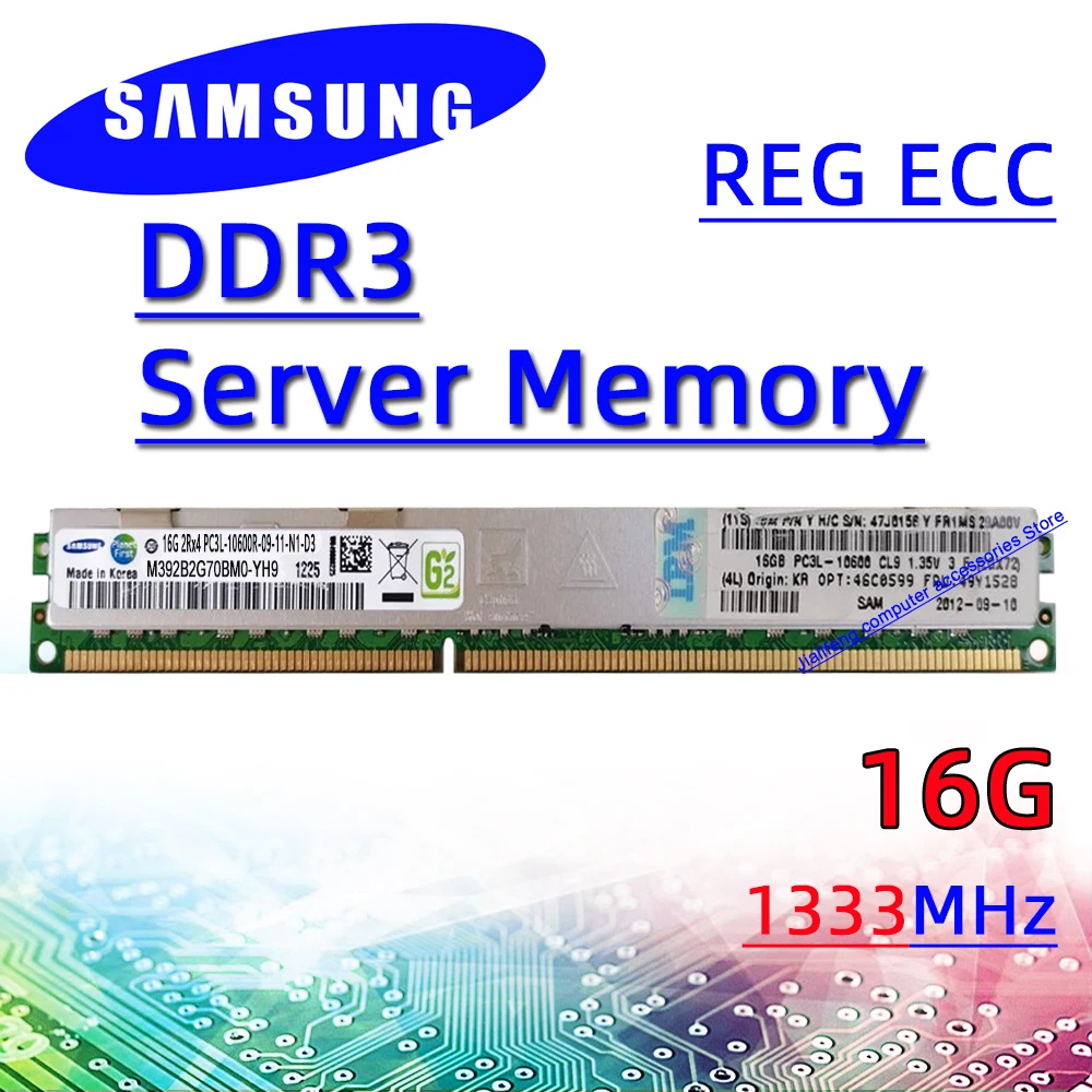 4 ГБ 8 Samsung Серверная память ECC REG DDR3 16 Гб 1066 МГц 1333 1600 оперативная PC3 32GB 8500R 10600R