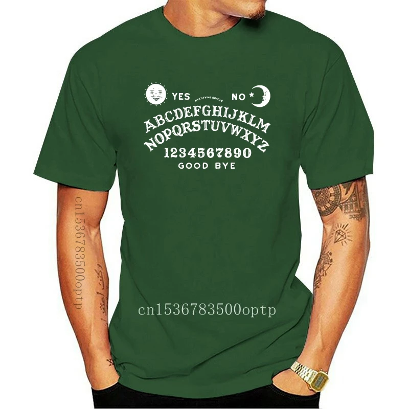 

2020 Summer New Fashion Slim New 3d Printed Cool Ouija Board Occult Goth 3D Printed T-shirts Mens Tops Cool O Neck T Shirt