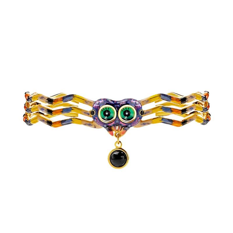 Новый лес дизайн Стиль браслет с пауком женский манжеты Браслеты креативные