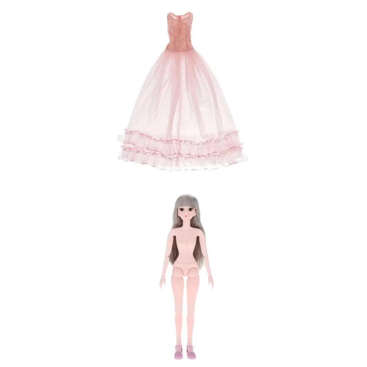 

Cute Moveable 21 Ball Jointed 1/3 Doll Body W/ Lace Wedding Dance