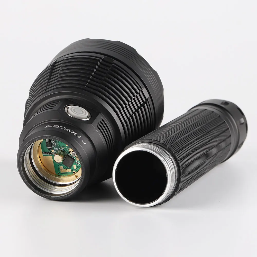 Фонарик Convoy L7 SBT90.2 26650 дальность 1320 м 2 аккумулятора 26650|Фонарики и осветительные