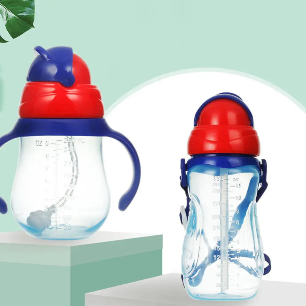 

1PC Adorable Baby Drinking Cup Cartoon Leak-proof Baby Straw Cup Kid Water Cup